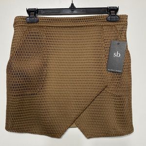 Sheri Bodell Netted Asymmetrical Skirt